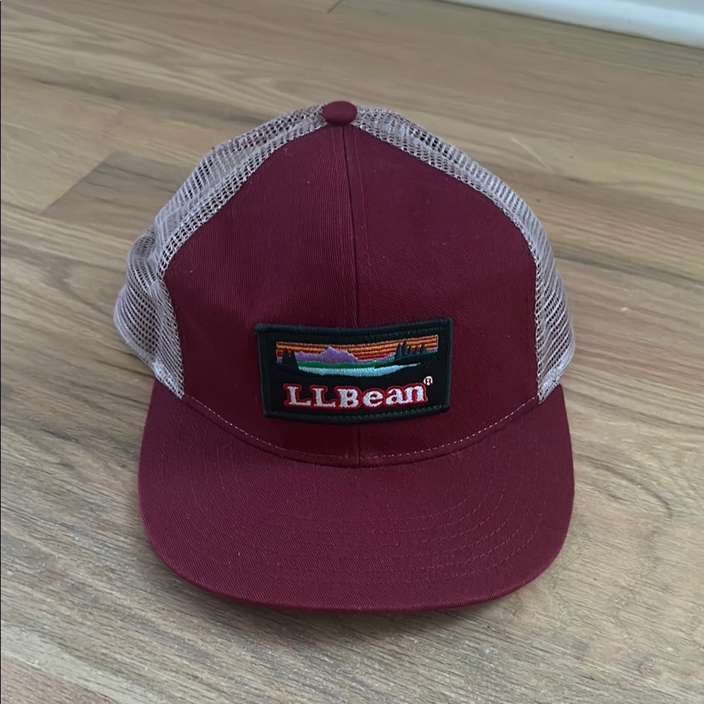 L.L. Bean Burgundy Mesh Cap